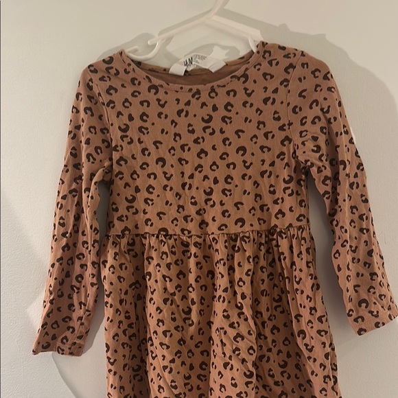 Cat & Jack Brown Ruffled Long Sleeve Sundress - Picture 2 of 4